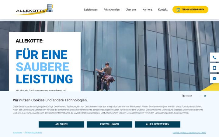 Screenshot von allekotte-dienstleistungen.de