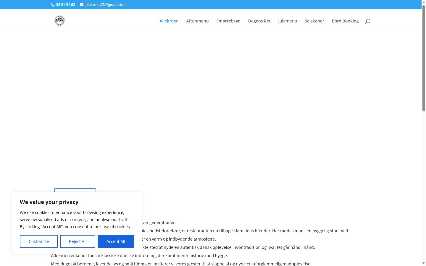 Snímek obrazovky baneru souhlasu zobrazeného před jakoukoli interakcí