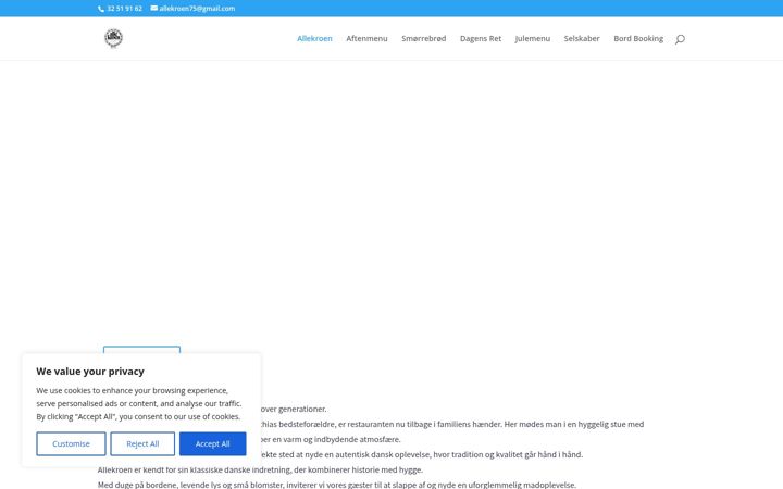 Screenshot ta' allekroen.dk