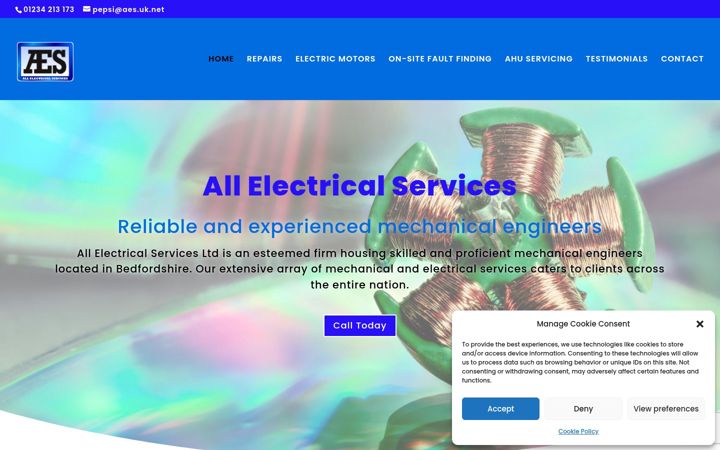 Screenshot of allelectricalservicesltd.co.uk