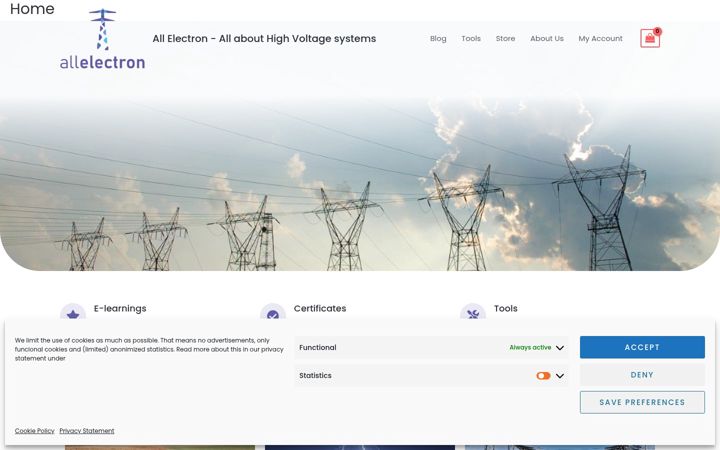 Screenshot of allelectron.com