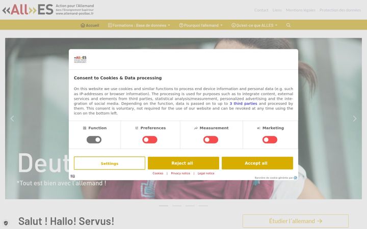 Screenshot of allemand-postbac.fr