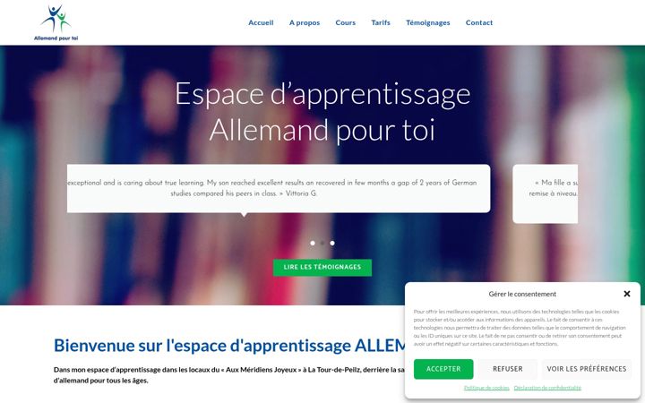 Screenshot of allemand-pour-toi.ch