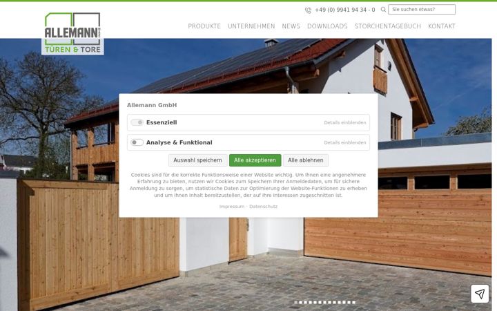 Screenshot of allemann-gmbh.de