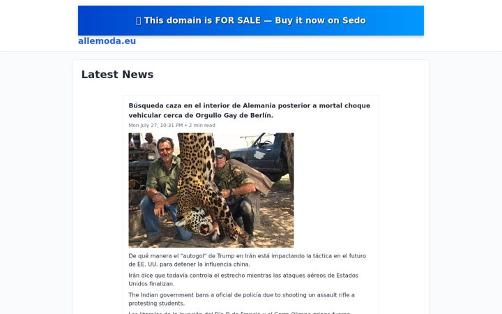 Screenshot of allemoda.eu