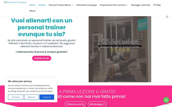 Screenshot of allenamentocompleto.it