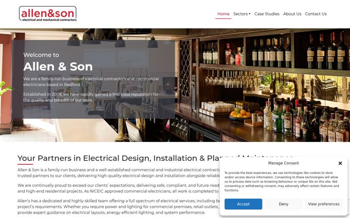 Screenshot of allenandson.com