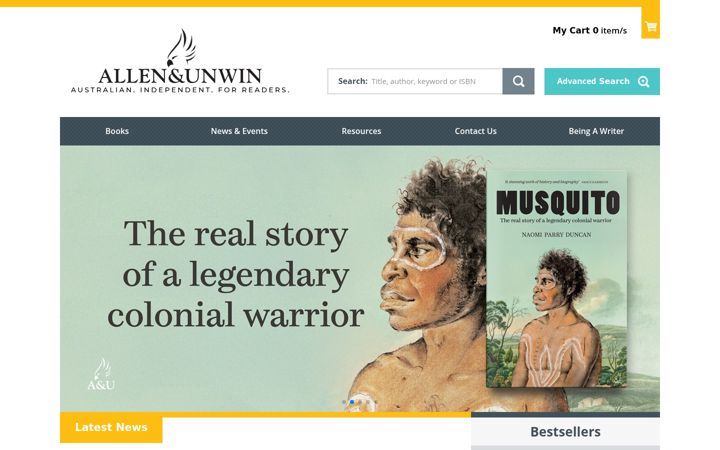 Screenshot of allenandunwin.com