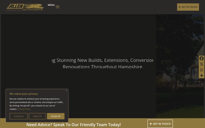 Screenshot of allenbuilddev.co.uk