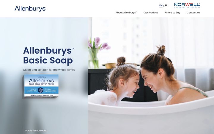 Screenshot of allenburys.ca