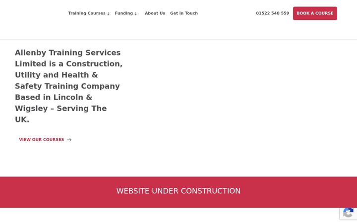 Screenshot of allenby-training.co.uk