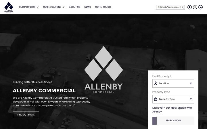 Ekrānuzņēmums no allenbycommercial.com