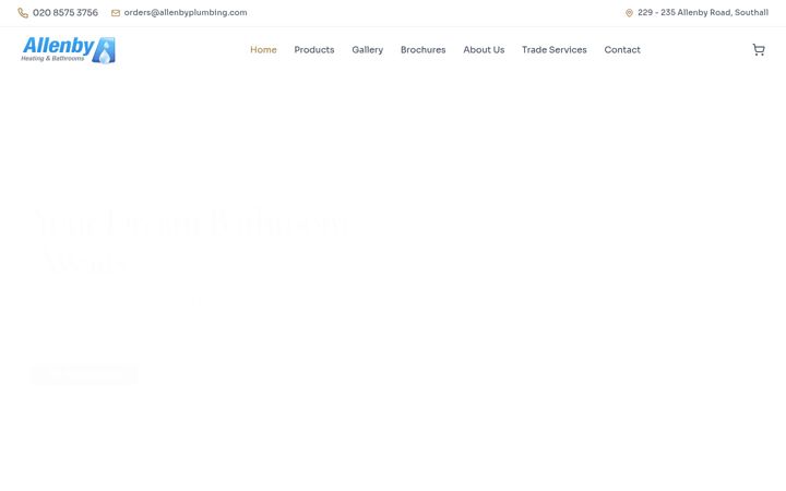 Screenshot of allenbyplumbing.co.uk