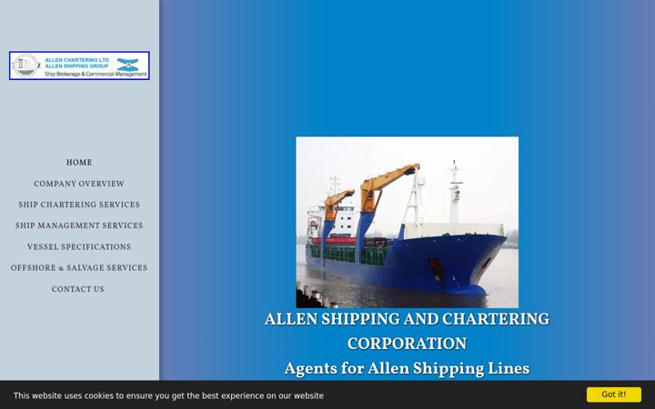Screenshot of allenchartering.co.uk