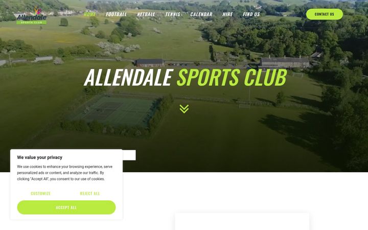 Screenshot of allendalesportsclub.org