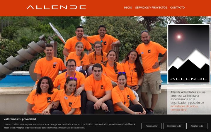 Screenshot of allendeactividades.com