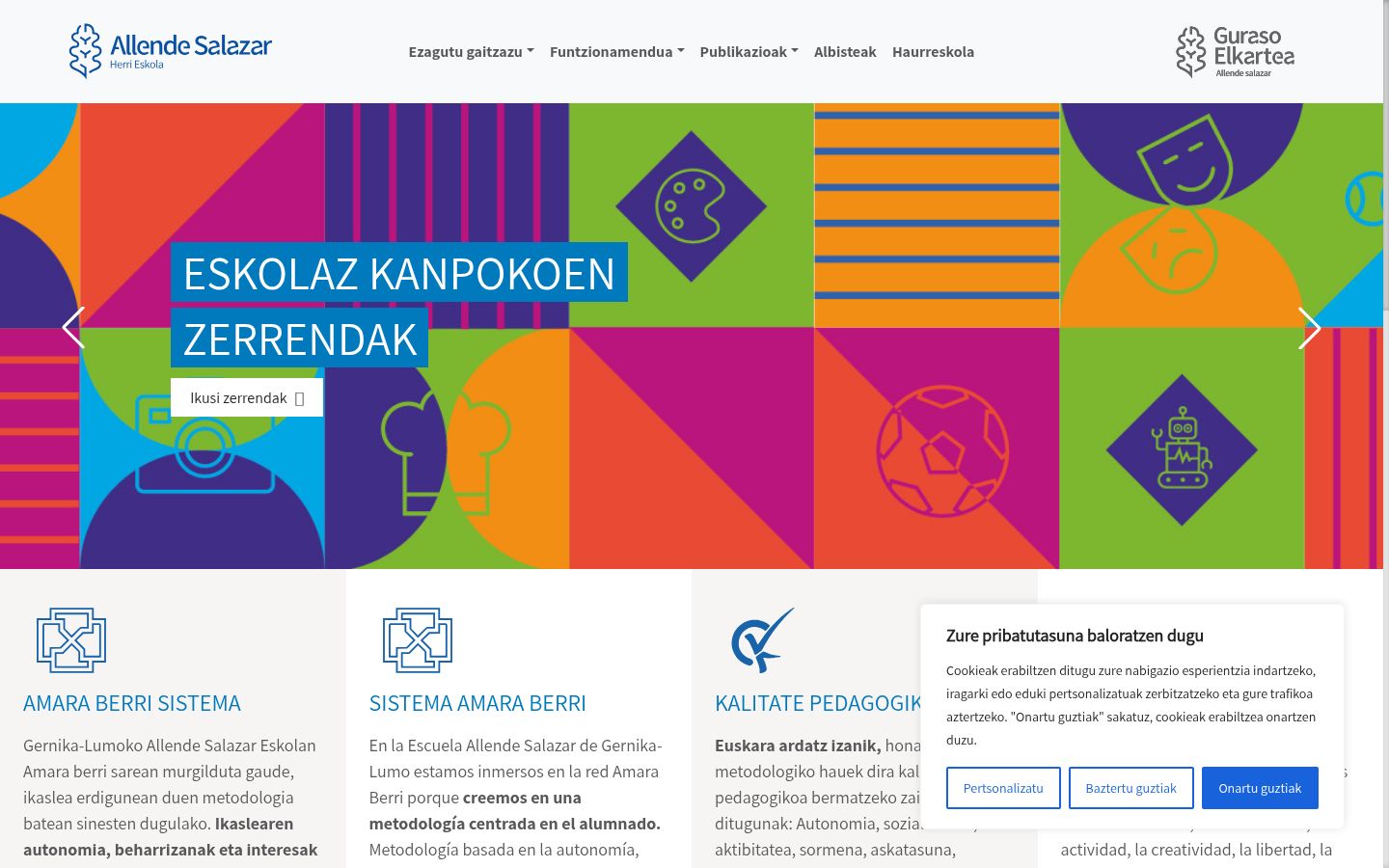 Screenshot des Einwilligungsbanners vor jeglicher Interaktion