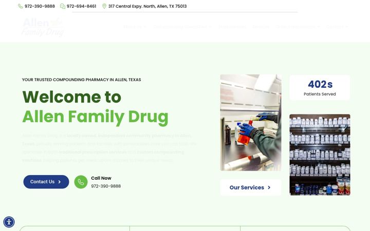 Screenshot of allenfamilydrug.com