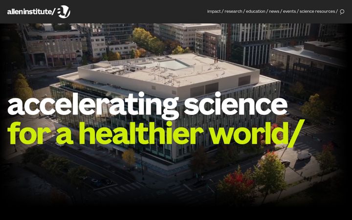 Screenshot of alleninstitute.org