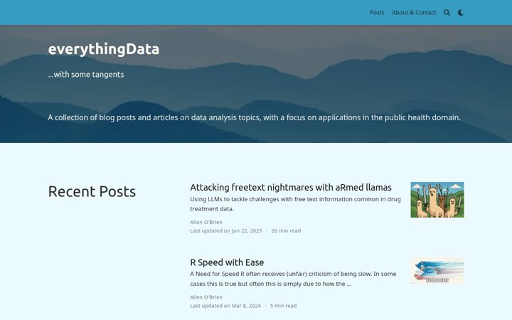 Screenshot of allenobrien.com