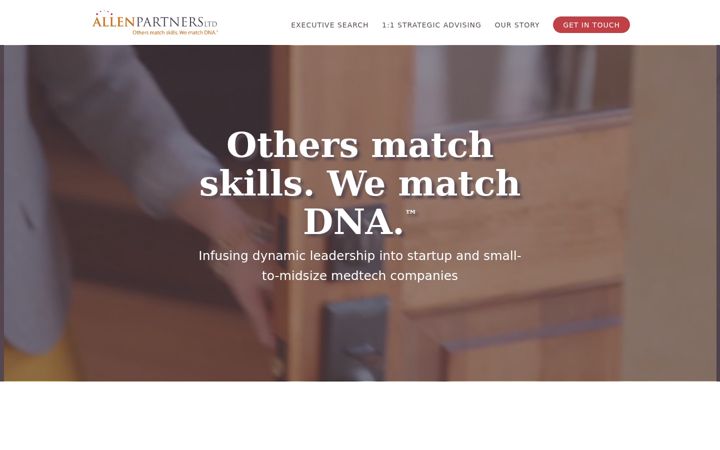 Kuvakaappaus sivustosta allenpartnersltd.com