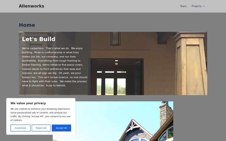 Screenshot of allenworks.com