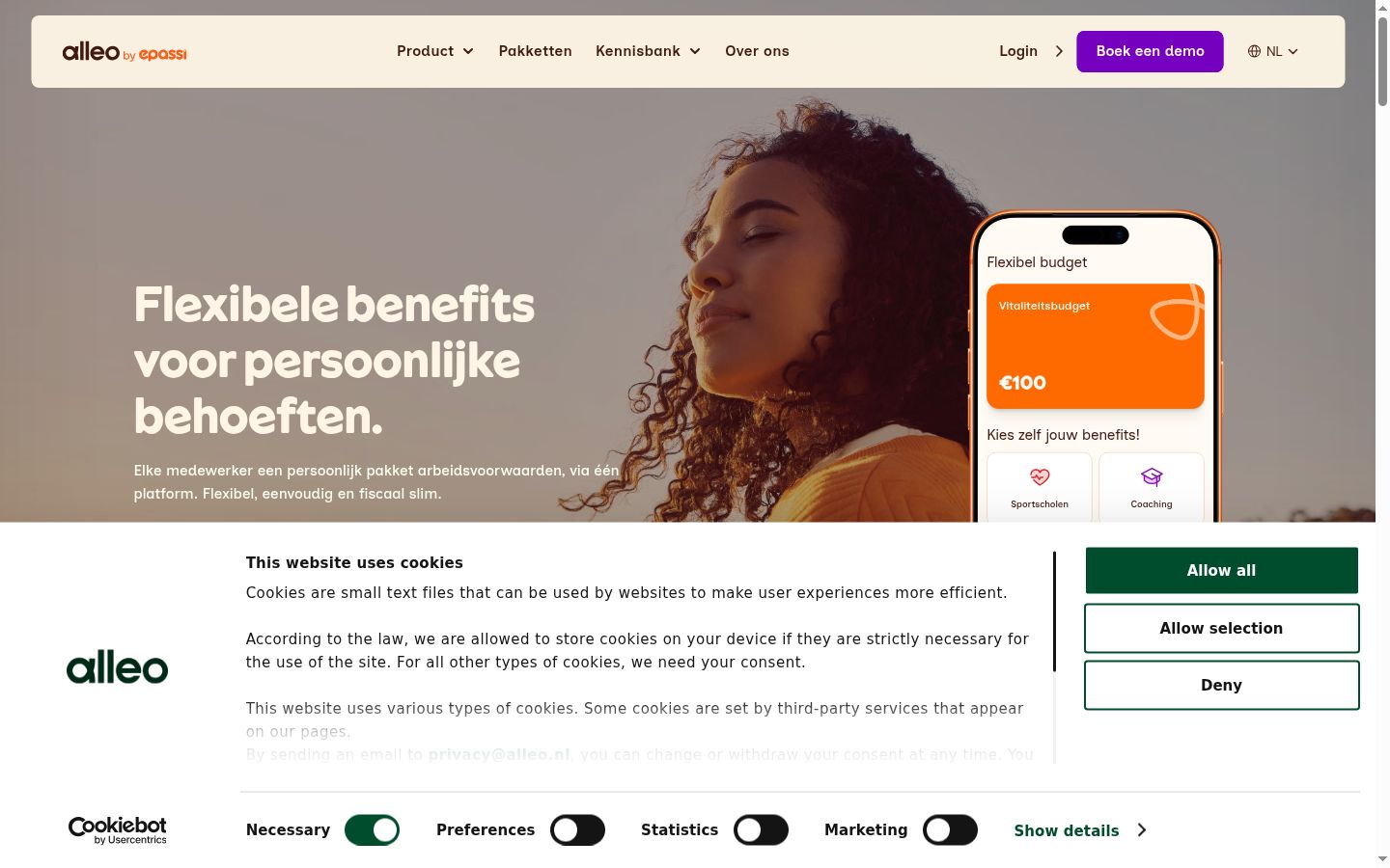 Sutikimo reklamjuostės, rodytos prieš bet kokią sąveiką, ekrano kopija