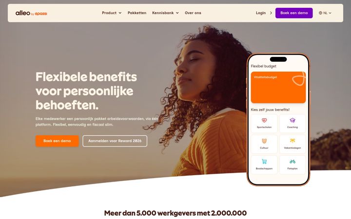 Screenshot of alleo.nl