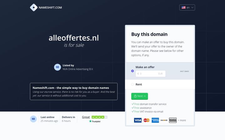 Screenshot of alleoffertes.nl