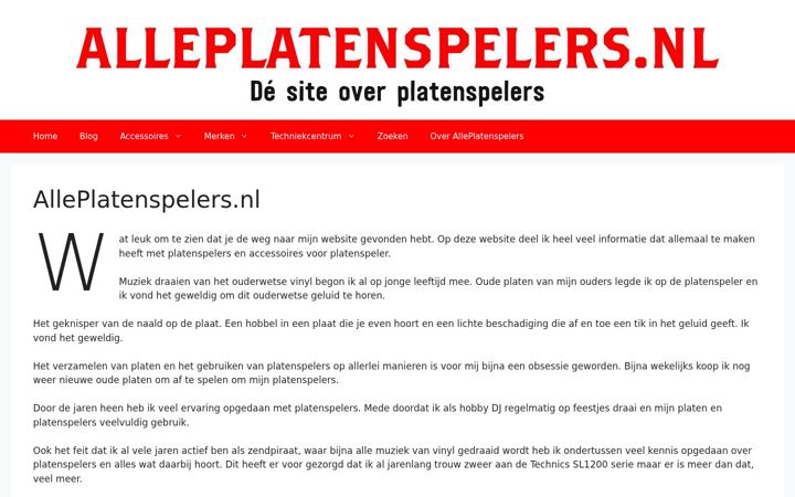 Képernyőkép: alleplatenspelers.nl