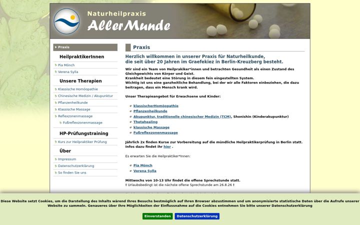 Screenshot of aller-munde.de