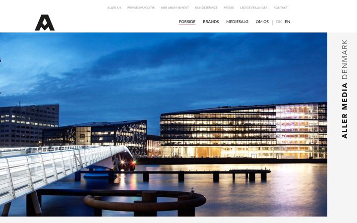 Screenshot of aller.dk