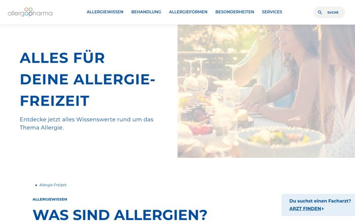 Képernyőkép: allergie-freizeit.de