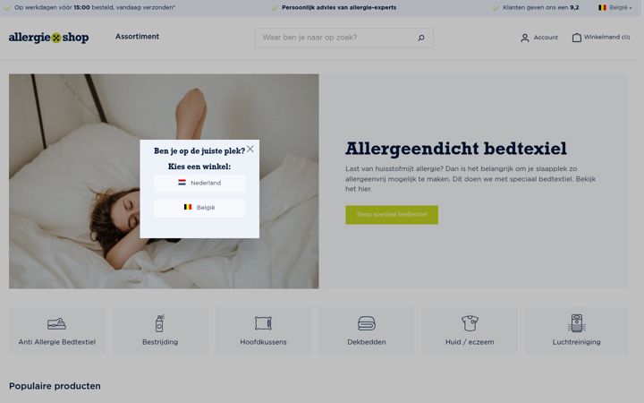 Screenshot of allergieshop.be