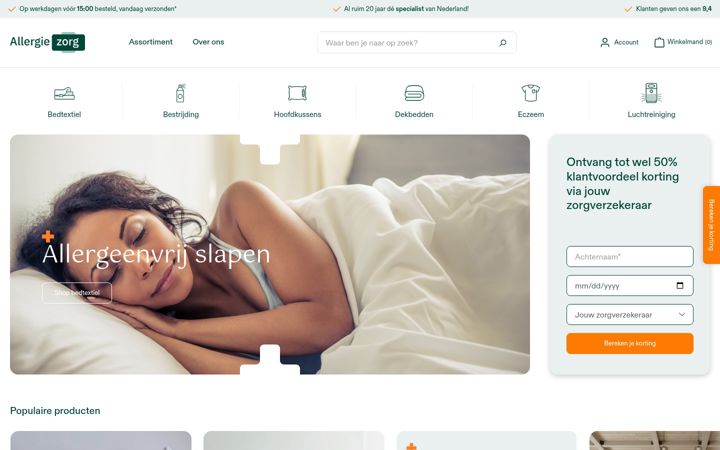 Képernyőkép: allergiezorg.nl