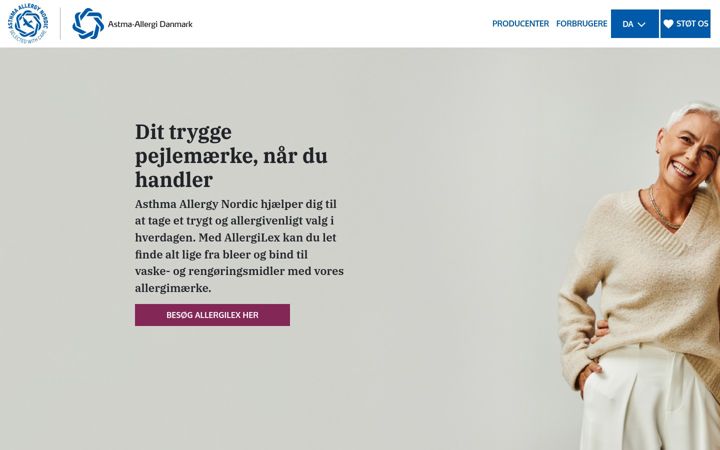 Képernyőkép: allergimaerket.dk