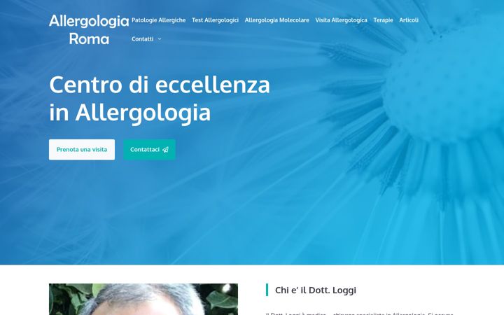Screenshot of allergologiaroma.com