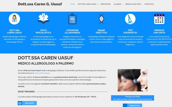 Screenshot of allergologiauasuf.it