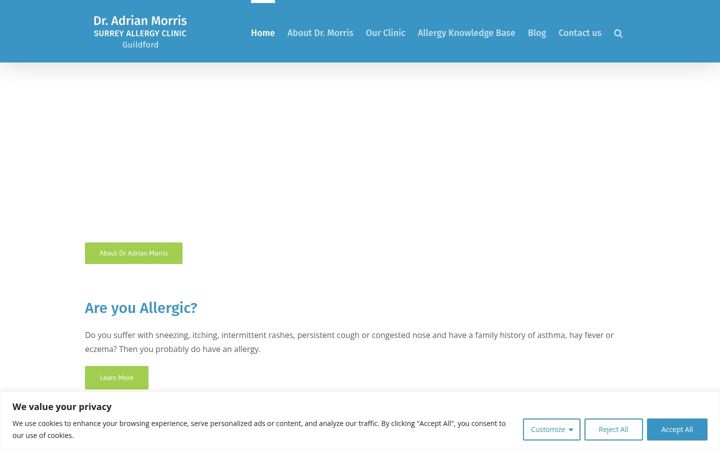 Screenshot του allergy-clinic.co.uk