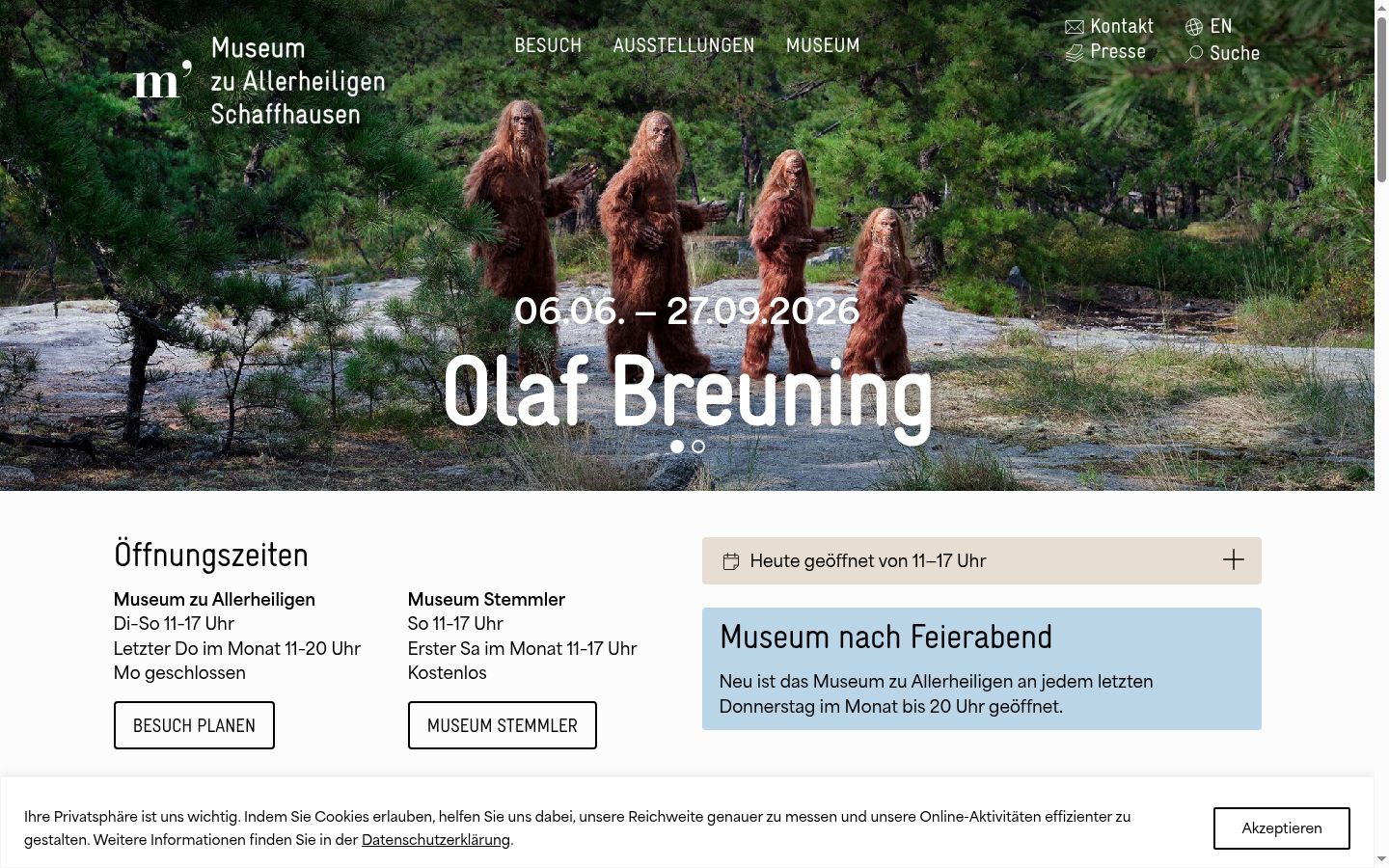 Skærmbillede af samtykkebanneret, som det blev vist før nogen interaktion