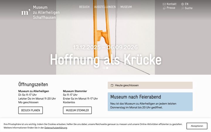 Screenshot of allerheiligen.ch