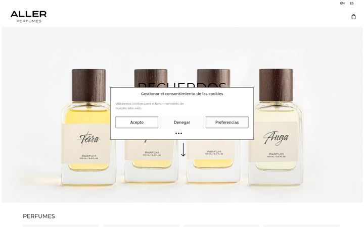 Screenshot von allerperfumes.com