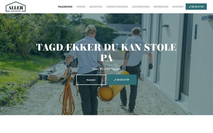 Screenshot of allertag.dk