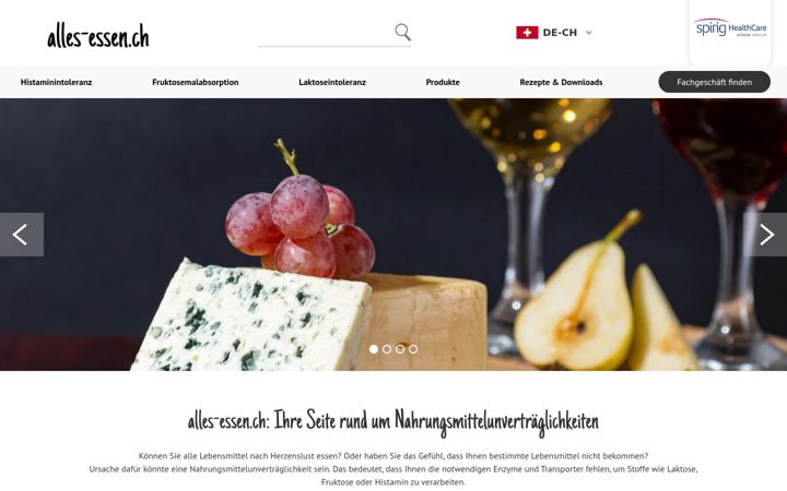 Screenshot of alles-essen.ch
