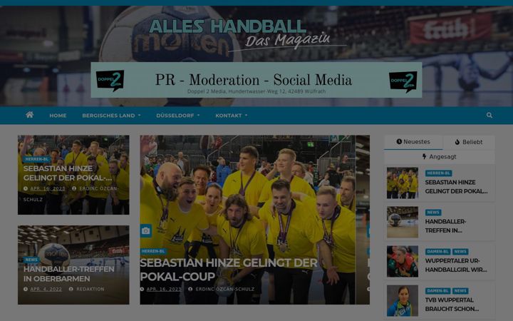 Captura de pantalla de alles-handball.de