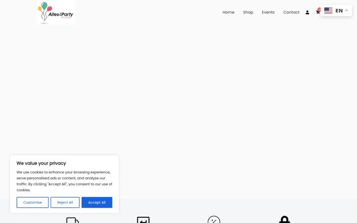 Screenshot of alles4party.com