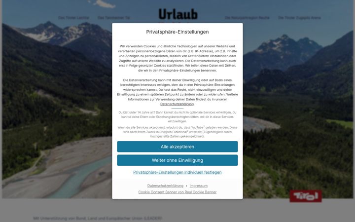 Screenshot of allesausserfern.at