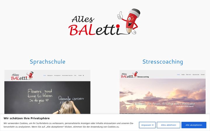 Screenshot of allesbaletti.ch