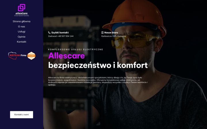 Screenshot of allescare.com
