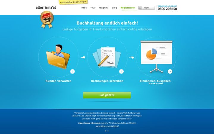 Screenshot of allesfirma.at